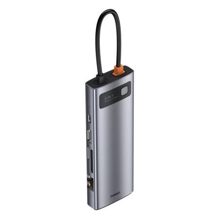 Переходник BASEUS Metal Gleam Series 9-in-1, Разветвитель, Type-C - USB3.0PD4K HDMISD/TFRJ45VGA - 4
