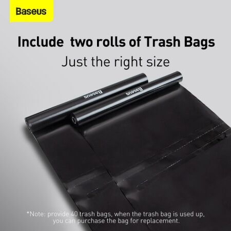 Органайзер на автомобильные сиденья BASEUS Clean Garbage Bag, черный - 3
