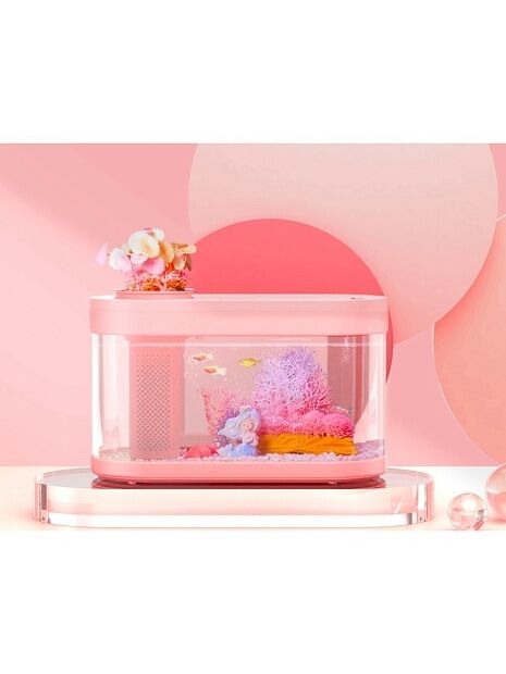 Акваферма Descriptive Geometry C180 Smart Fish Tank Pro (Pink) - 5