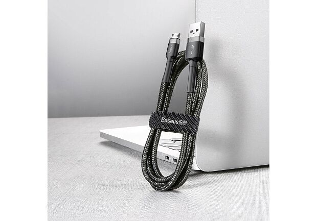 Кабель Baseus Cafule Cable USB For Micro 2.4A 1m CAMKLF-BG1 (Black/Черный) - 6