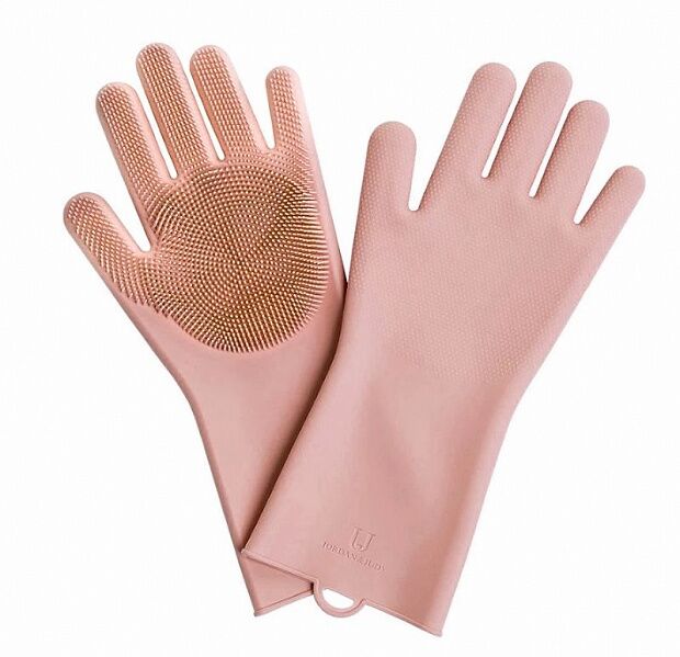 Силиконовые перчатки Xiaomi Silicone Cleaning Glove (Pink) - 1