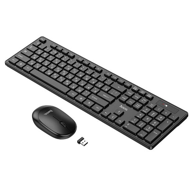 Игровая клавиатура и мышь Hoco GM17 Wireless Business (комплект) (Black) - 1