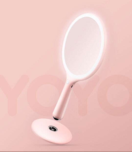 Зеркало для макияжа Xiaomi Fascinate LED (Pink/Розовый) - 6