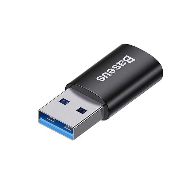 Переходник BASEUS Ingenuity Series Mini OTG, USB-A 3.1- Type-C (черный) (ZJJQ000101) - 1