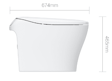 Умный унитаз Xiaomi Whale Spout Wash Integrated Smart Toilet Zero 305mm (White/Белый) - 3