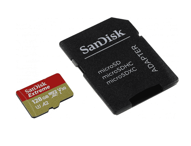 Карта памяти microSD 128GB SanDisk Class 10 UHS-I A2 C10 V30 U4 Extreme (SDSQXA1-128G-GN6MA) RU - 2